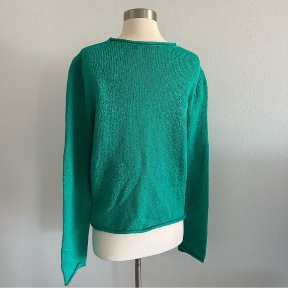 The Elder Statesman Ribbed Knit 100% Cotton Sweater L - Picture 8 of 12